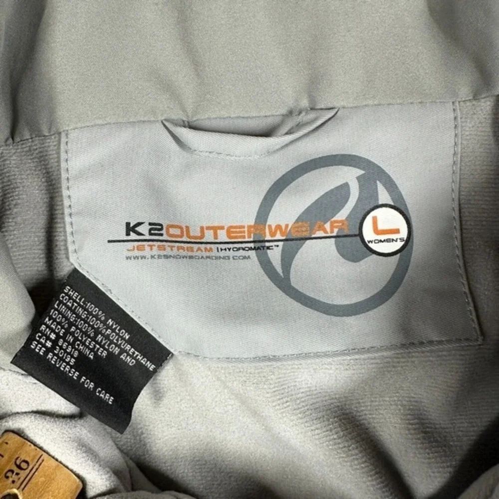 K2 Outerwear Zip Front Snowboarding‎ Skiing Jacket Womens Large L Blue Gray